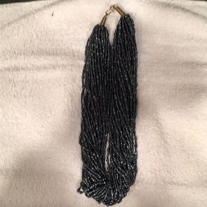 Glass bead twist necklace